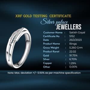 Gold Testing Certificate template