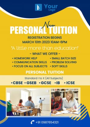 Tution Classes (A4) marketing flyer