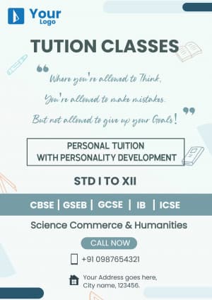 Tution Classes (A4) Social Media poster