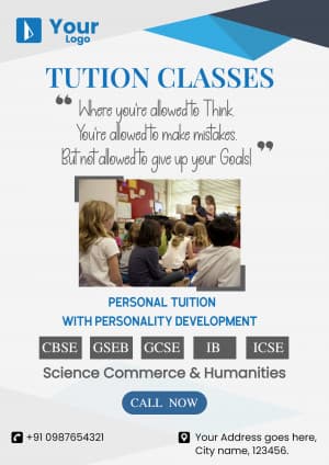 Tution Classes (A4) creative template