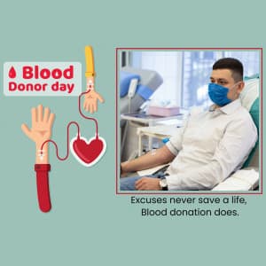 World Blood Donor Day Templates Instagram flyer