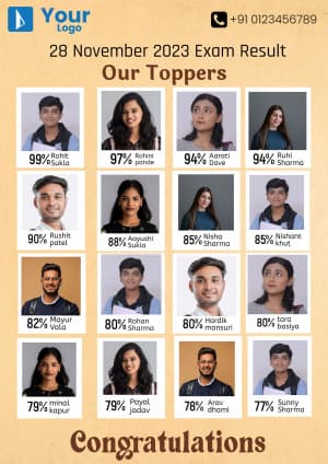 Our Toppers (A4) whatsapp status template