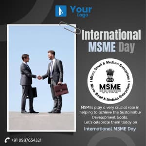 World MSME Day creative template