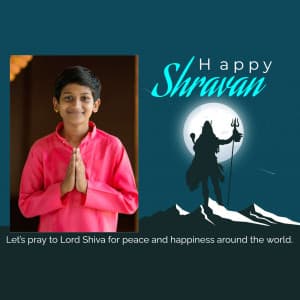Shravan  Wishes Templets marketing flyer