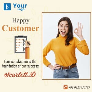Happy Customer marketing poster