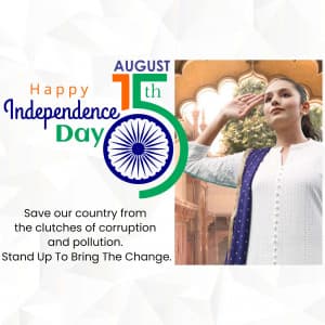 Independence Day Wishes Templates poster Maker