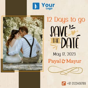 Save The Date Facebook Poster