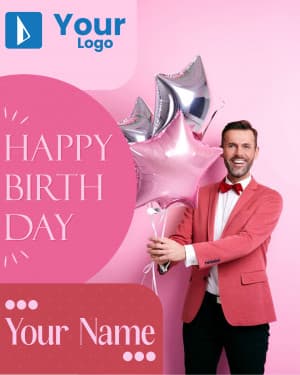 Birthday Status marketing poster