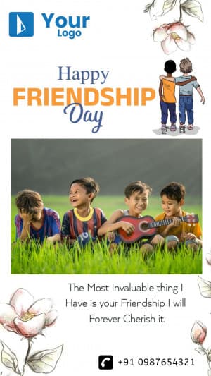 Friendship Day Wishes (Story Size) advertisement template