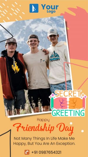 Friendship Day Wishes (Story Size) greeting image