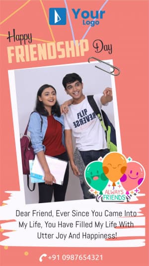 Friendship Day Wishes (Story Size) marketing poster