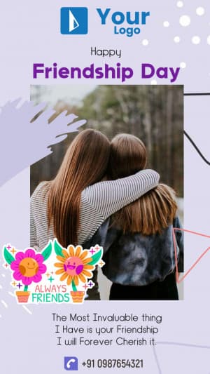 Friendship Day Wishes (Story Size) creative template