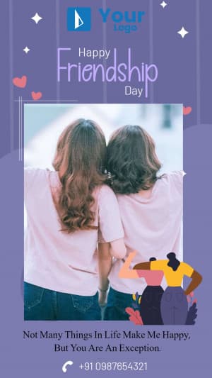 Friendship Day Wishes (Story Size) Instagram Post template