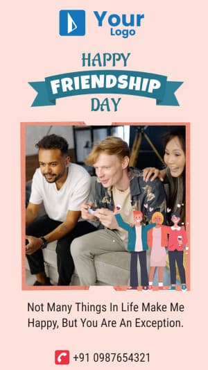 Friendship Day Wishes (Story Size) Social Media template