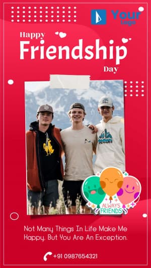 Friendship Day Wishes (Story Size) template