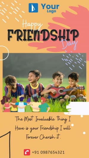 Friendship Day Wishes (Story Size) Instagram banner