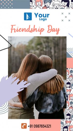 Friendship Day Wishes (Story Size) custom template