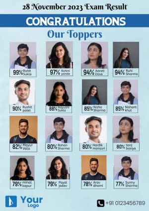 Our Toppers (A4) creative template