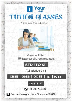 Tution Classes (A4) facebook template