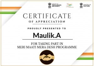 Certificate (Meri Maati Mera Desh) custom template