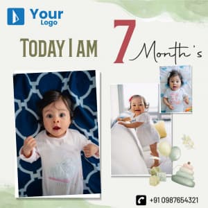 Baby Milestone advertisement template