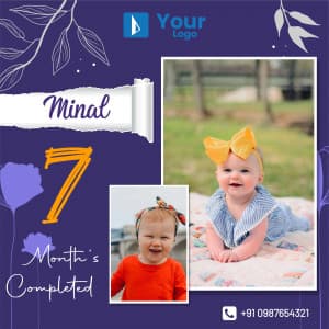 Baby Milestone Social Media poster