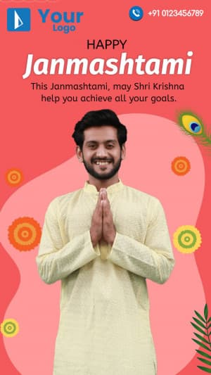 Janmashtami Story Template poster