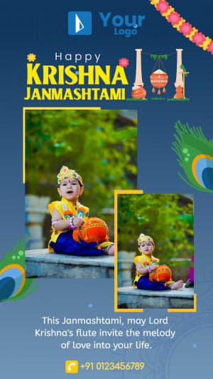 Janmashtami Story Template Social Media template