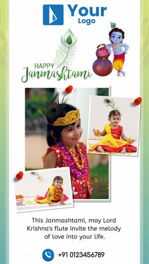 Janmashtami Story Template whatsapp status template