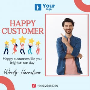 Happy Customer advertisement template