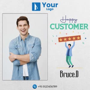 Happy Customer Social Media poster
