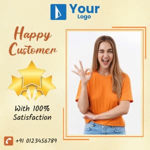 Happy Customer marketing flyer