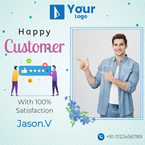 Happy Customer Instagram Post template