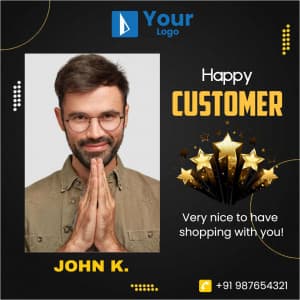 Happy Customer Social Media template