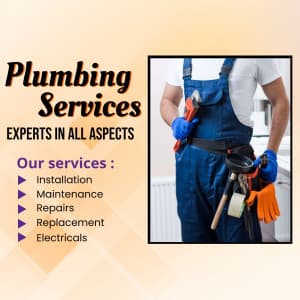 Plumbing Services marketing flyer