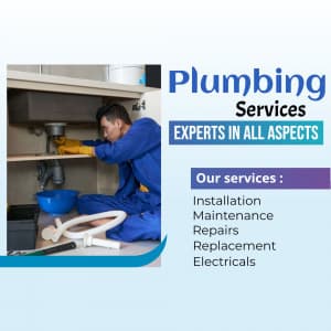 Plumbing Services Social Media poster