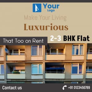 Rent Flat And Home Instagram Post template