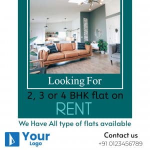 Rent Flat And Home facebook ad banner