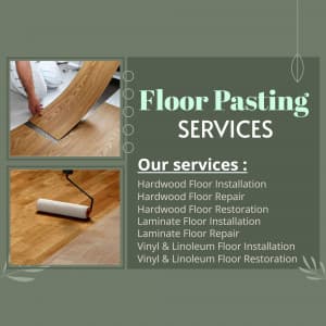 Floor Pasting Services marketing flyer