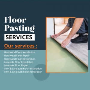 Floor Pasting Services Social Media poster