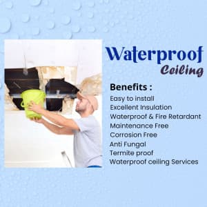 WaterProof Ceiling Services marketing poster