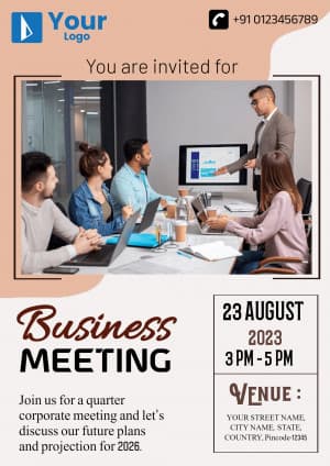 Corporate Invitation marketing poster
