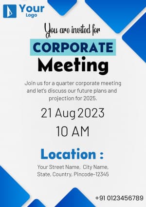 Corporate Invitation Social Media poster