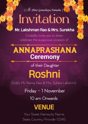 Annaprashan Ceremony(Invitation) image