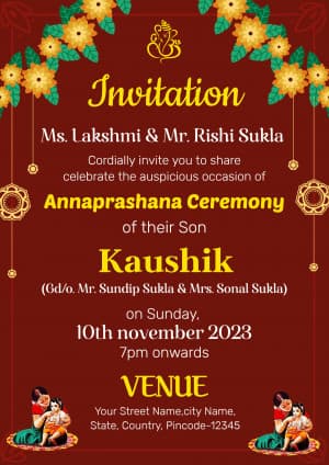 Mundan Ceremony (Invitation) banner