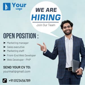 We are Hiring Social Media template