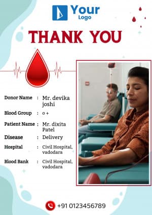 Blood Donation Invitation custom template