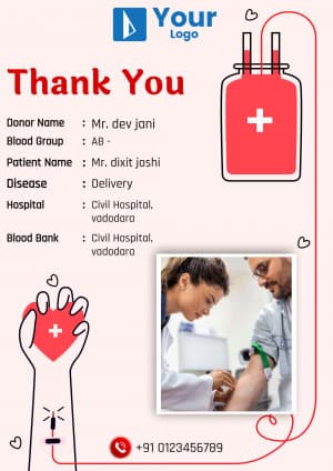 Blood Donation Invitation Instagram banner