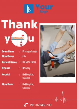 Blood Donation Invitation poster