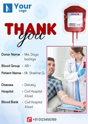 Blood Donation Invitation flyer